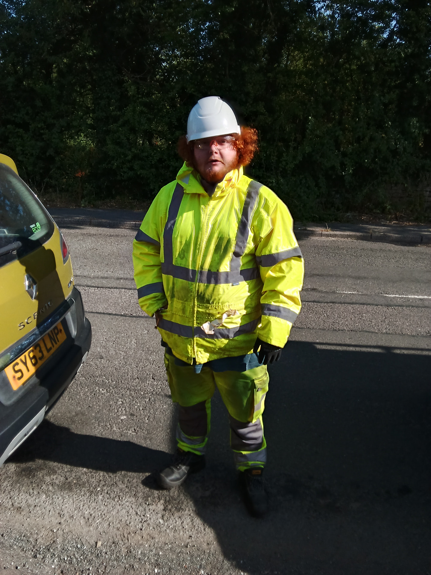 Greener Highways traffic management operative in hi-vis PPE in Doncaster